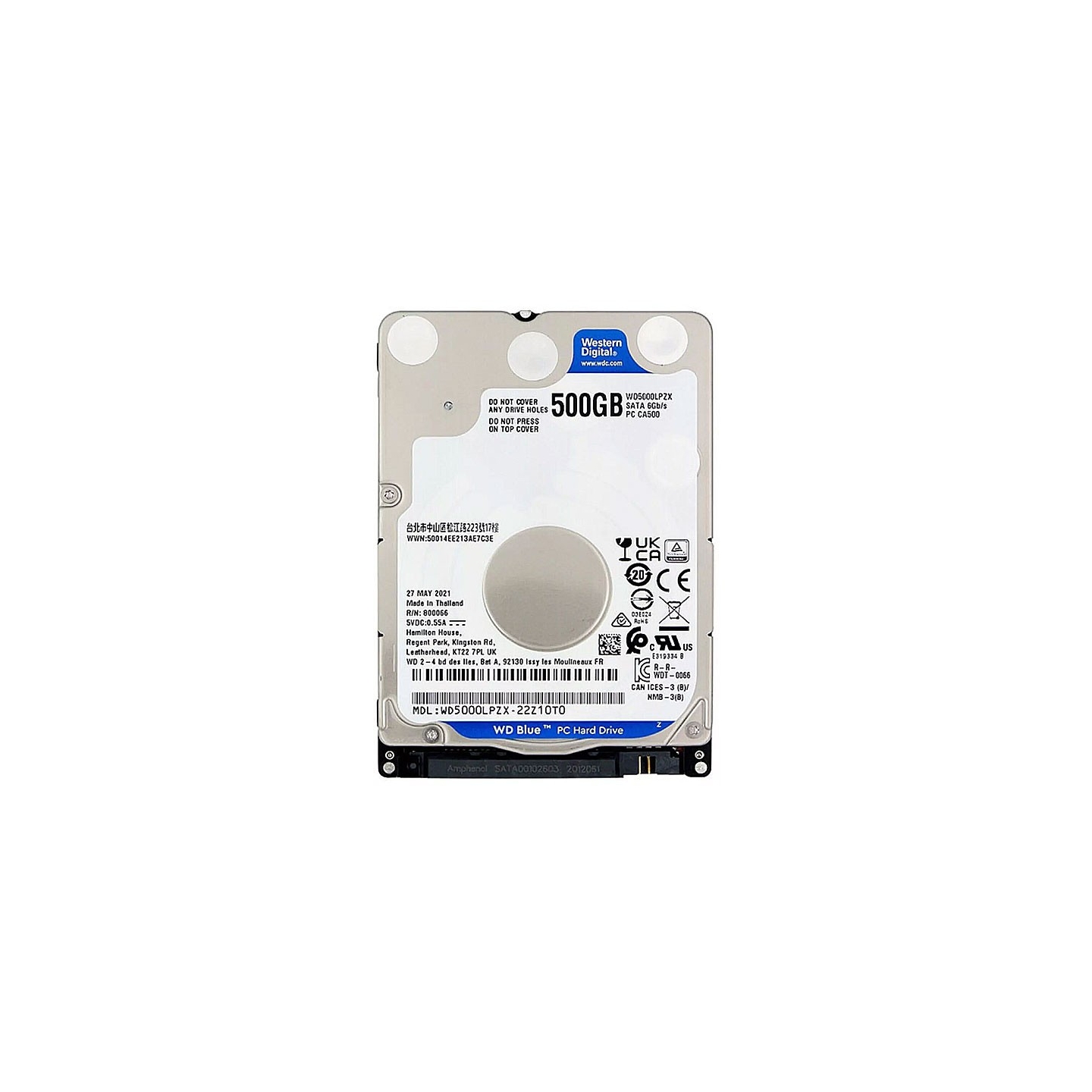 هارد لپ‌تاپ وسترن دیجیتال 500 گیگابایت (Blue - استوک)