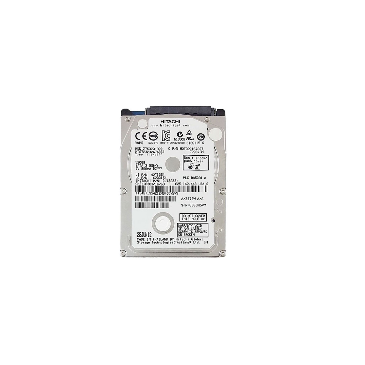 هارد لپ‌تاپ هیتاچی 320 گیگابایت (استوک)