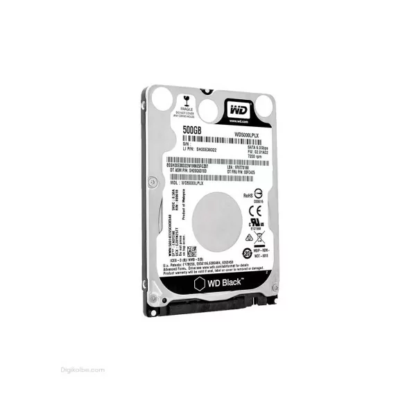 هارد لپ‌تاپ وسترن دیجیتال 500 گیگابایت (Black LPX - استوک)