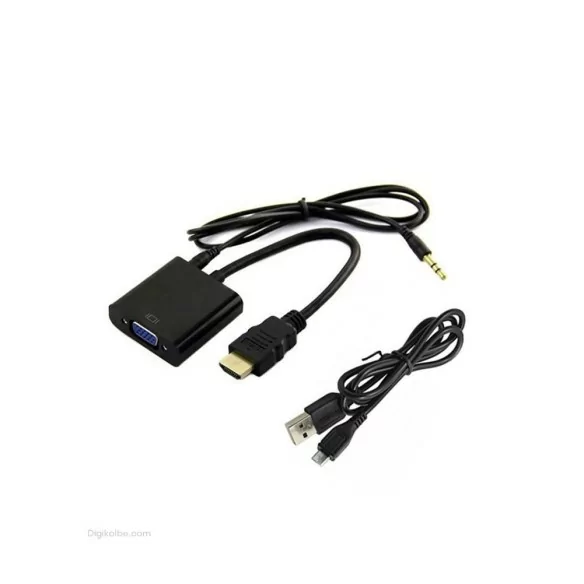 تبدیل HDMI به VGA یوکام با کابل صدا و برق تبدیل HDMI به VGA یوکام با کابل صدا و برق