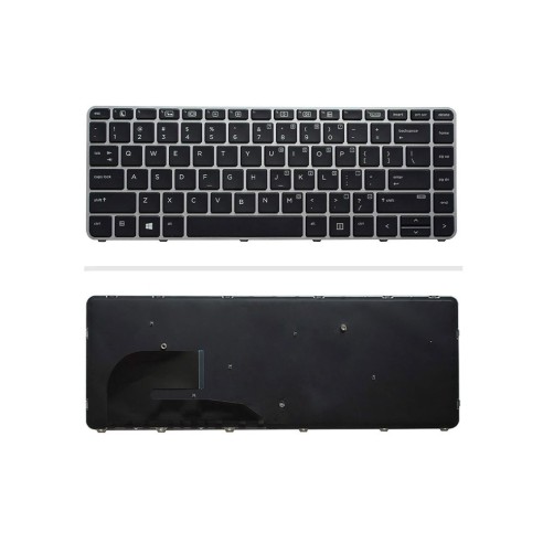 کیبورد لپ‌تاپ اچ‌پی Elitebook 848 G4 (با فریم نقره ای)