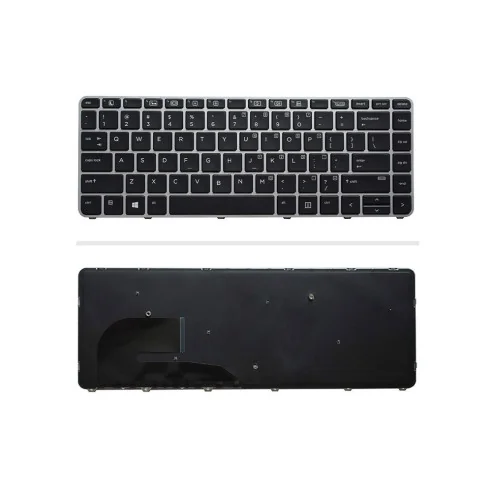 کیبورد لپ‌تاپ اچ‌پی Elitebook 745 G3 (با فریم نقره ای)
