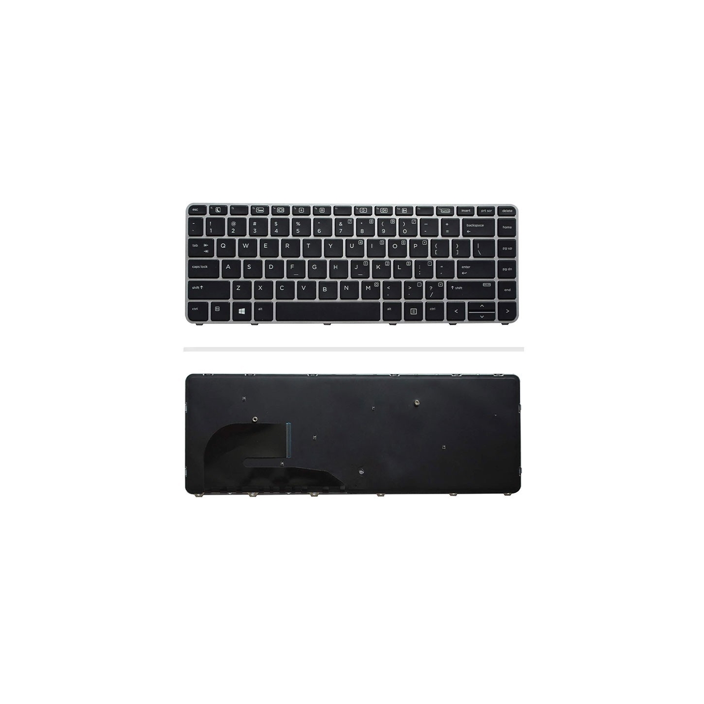 کیبورد لپ‌تاپ اچ‌پی Elitebook 745 G3 (با فریم نقره ای)