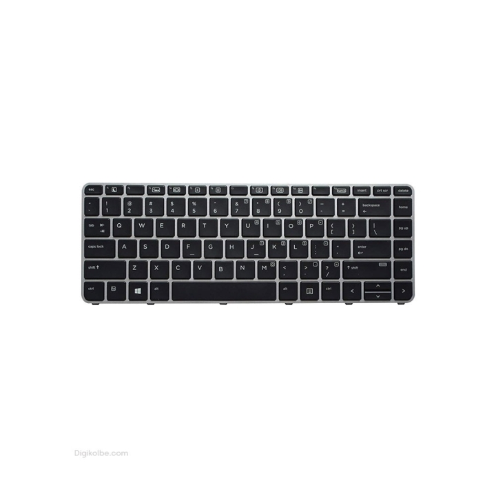 کیبورد لپ‌تاپ اچ‌پی Elitebook 745 G4 (با فریم نقره ای)