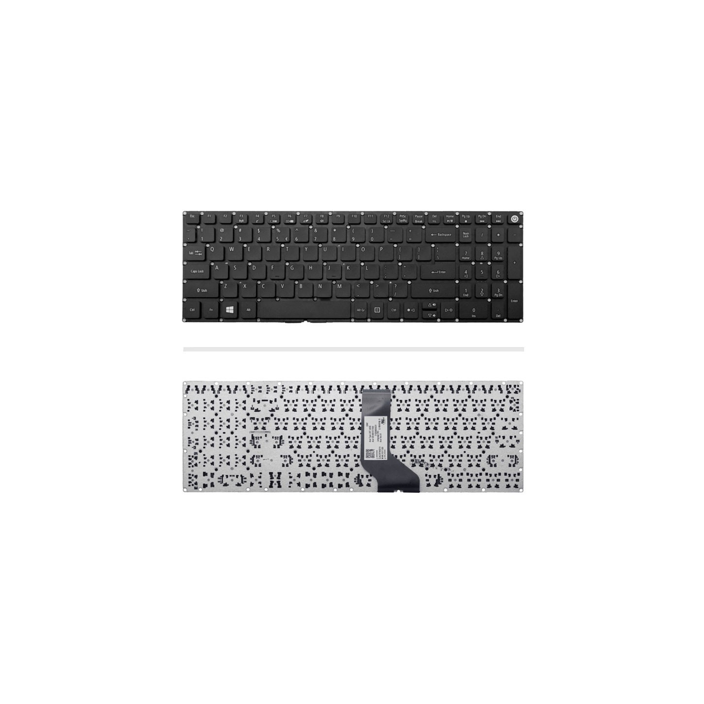 کیبورد لپ‌تاپ ایسر E5-774 (Aspire | با کلید پاور | بدون فریم)