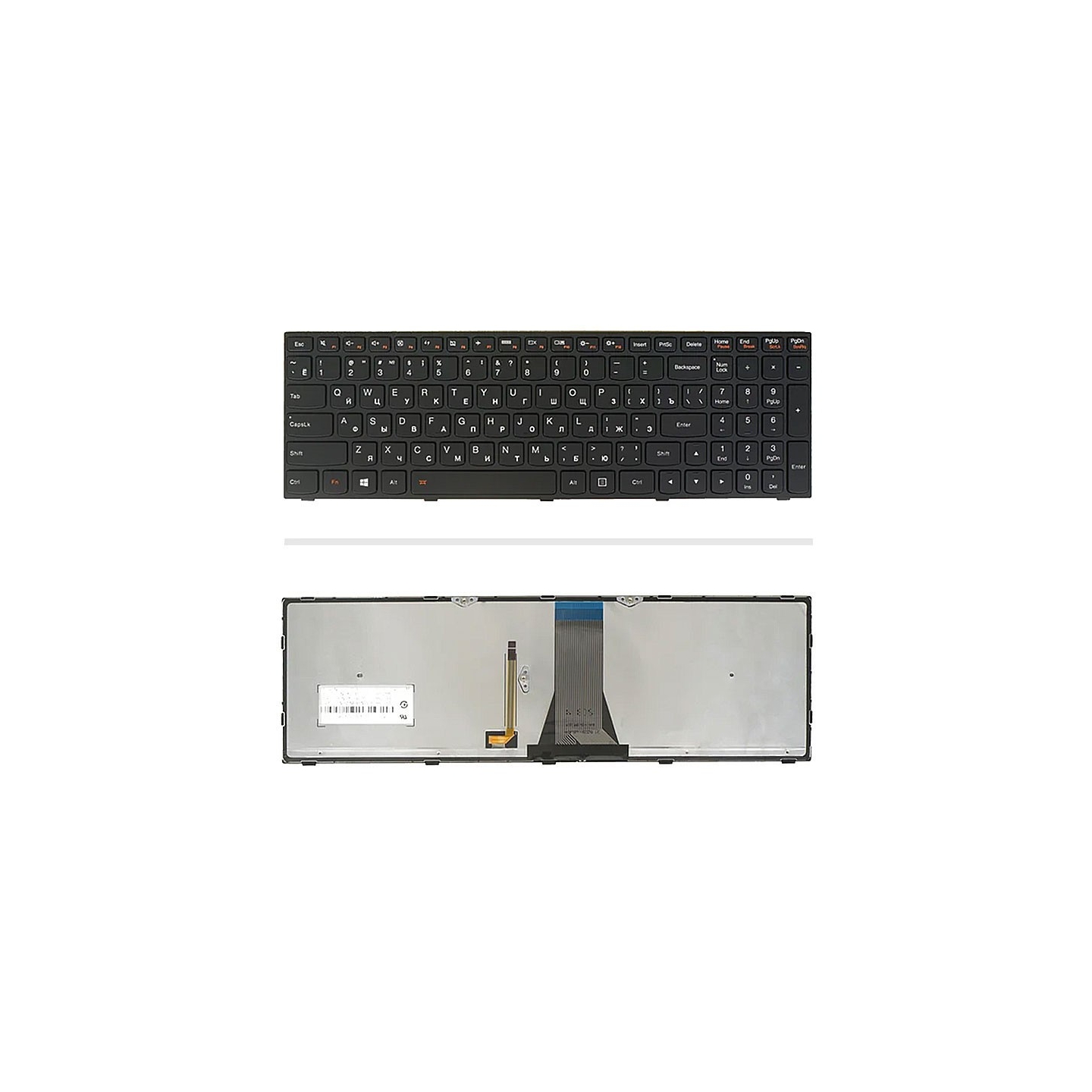 کیبورد لپ‌تاپ لنوو IdeaPad Z50-75 (با بكلايت و فريم مشكی)