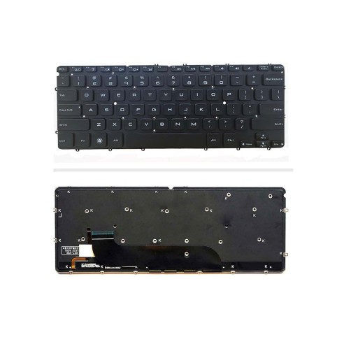 کیبورد لپ‌تاپ دل 9Q34 (XPS 12 | با بکلایت | بدون فریم)