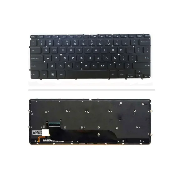 کیبورد لپ‌تاپ دل 9Q34 (XPS 12 | با بکلایت | بدون فریم)