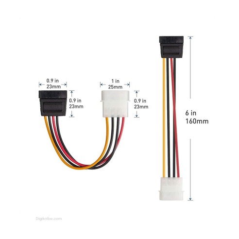 کابل تبديل برق 4 پين به ساتا