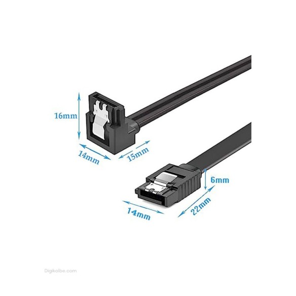 کابل دیتا 3 SATA قفل‌دار ایسوس (بسته 2 عددی | طول 50 سانتیمتر)