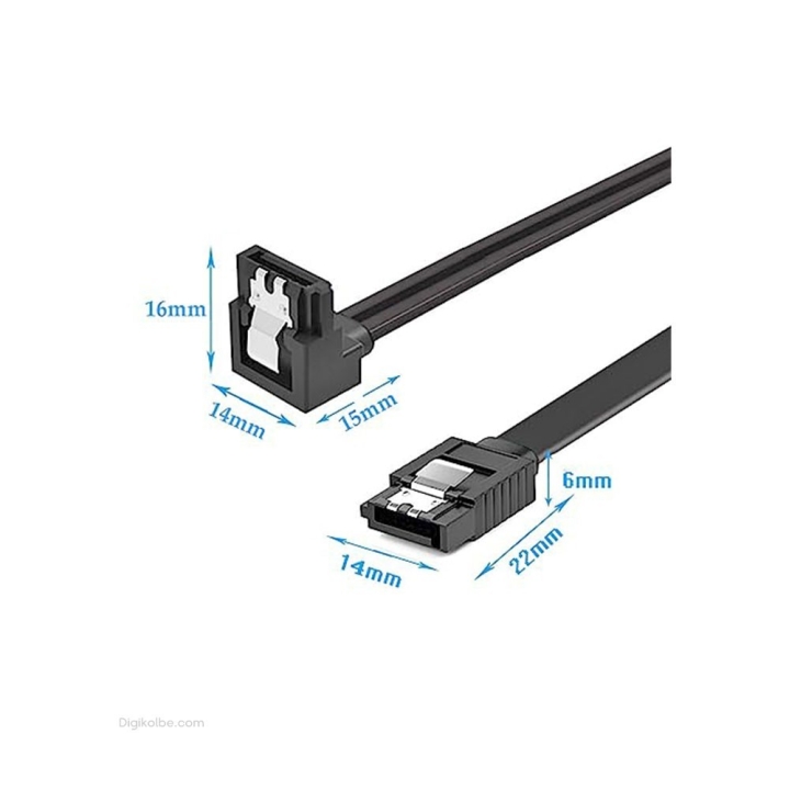 کابل دیتا 3 SATA قفل‌دار ایسوس (بسته 2 عددی | طول 50 سانتیمتر)