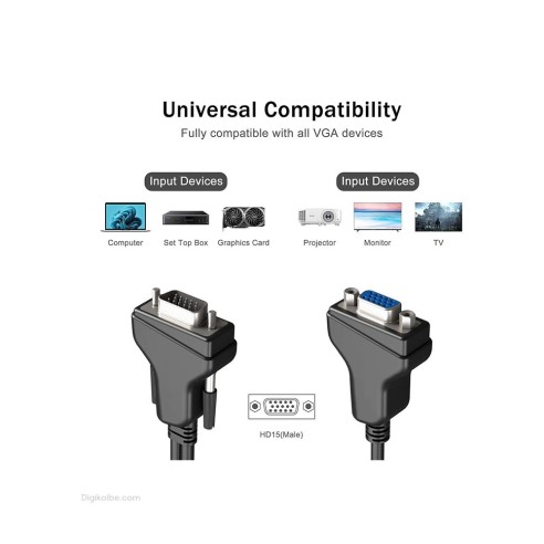 کابل تبدیل 1 به 2 پورت VGA بافو