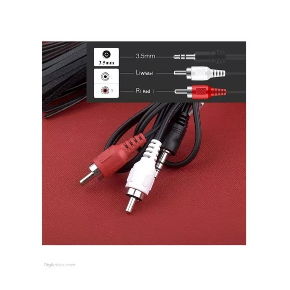 کابل صدا 1 به 2 (RCA | طول 3 متر) کابل صدا 1 به 2 (RCA | طول 3 متر)