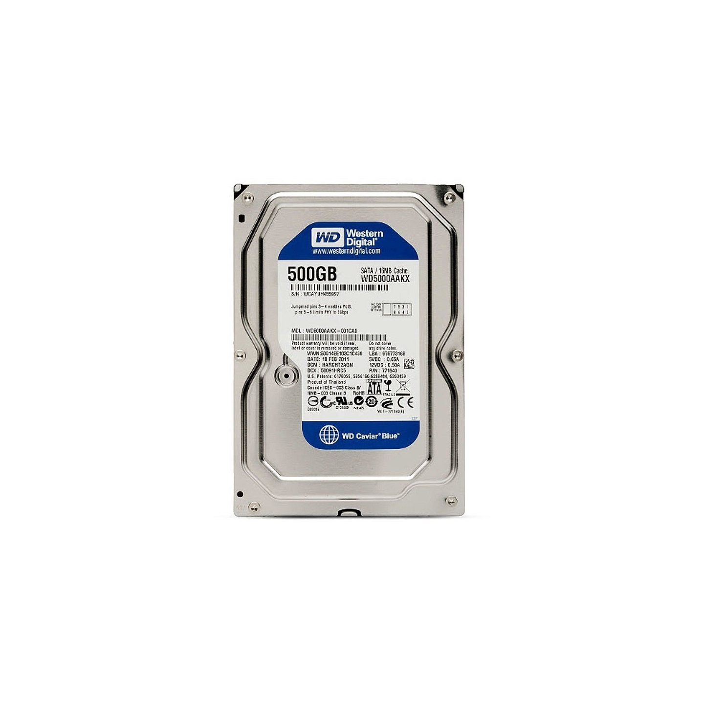 هارددیسک اینترنال وسترن دیجیتال Blue WD5000AZLX (ظرفیت 500 گیگابایت)
