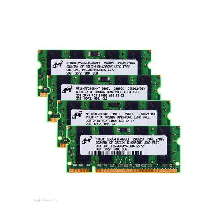 رم لپ‌تاپ PC2-800 مگاهرتز 2 گیگابایت (برندهای مختلف - استوک)