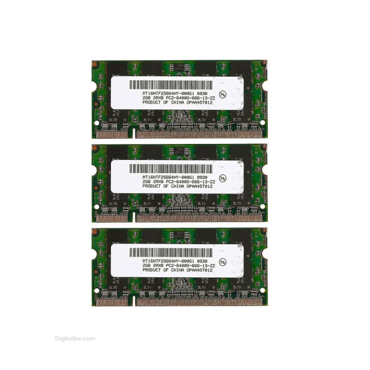 رم لپ‌تاپ PC2-800 مگاهرتز 2 گیگابایت (برندهای مختلف - استوک)