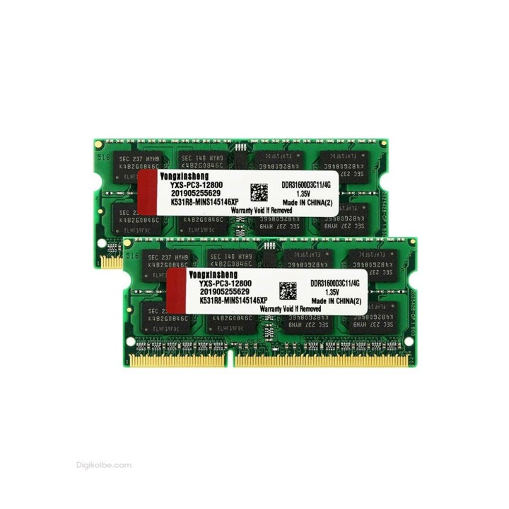 رم لپ‌تاپ PC3-1333 مگاهرتز 8 گیگابایت (برندهای مختلف | استوک)