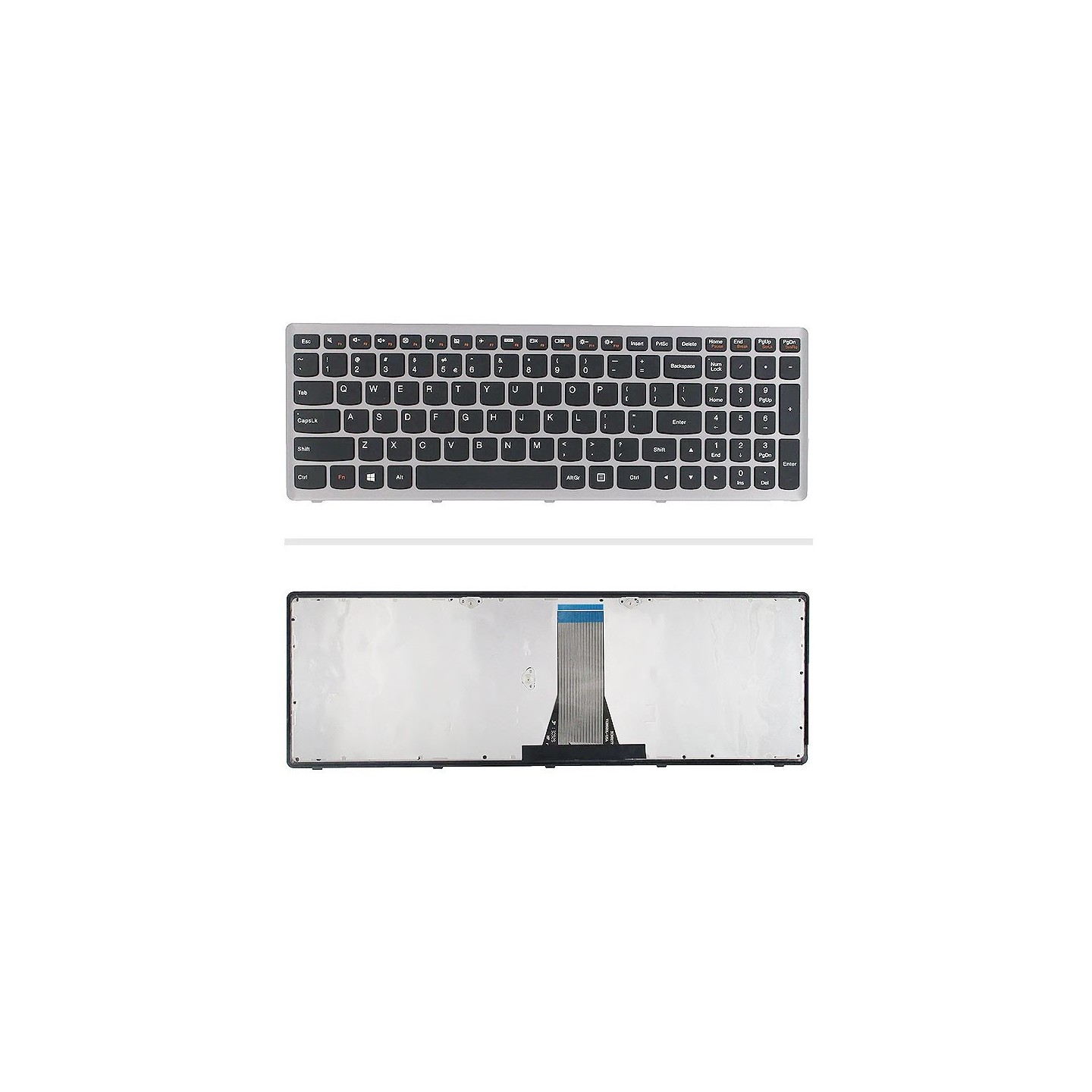کیبورد لپ‌تاپ لنوو G500S (IdeaPad | با فريم نقره ای)