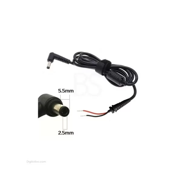 کابل شارژر لپ‌تاپ ایسوس (سوکت 2.5 * 5.5 | دوسیم)