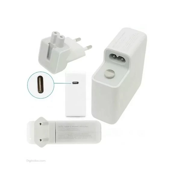 شارژر لپتاپ اپل 61 وات (سوکت Type-C با کابل) شارژر لپتاپ اپل 61 وات (سوکت Type-C با کابل)