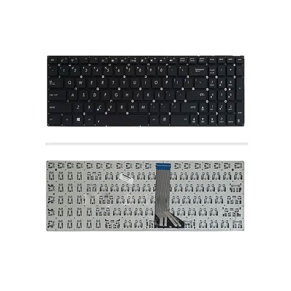کیبورد لپ‌تاپ ایسوس X555 (اینتر کوچک | بدون فریم | فلت 12 سانتی متر)