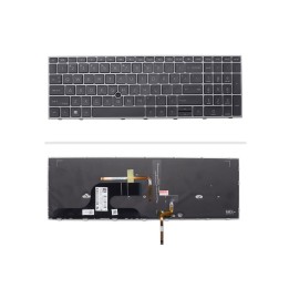 کیبورد لپ‌تاپ اچ‌پی G8 (ZBook Fury 15 | با ماوس و با بکلایت)