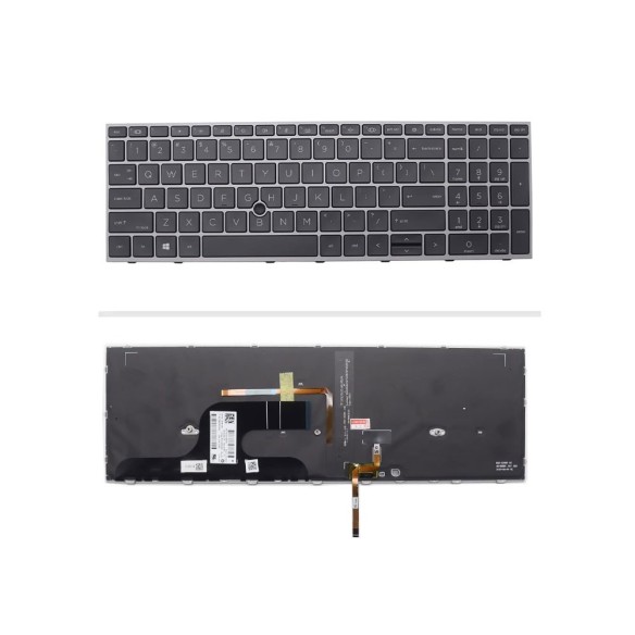 کیبورد لپ‌تاپ اچ‌پی G8 (ZBook Fury 15 | با ماوس و با بکلایت)