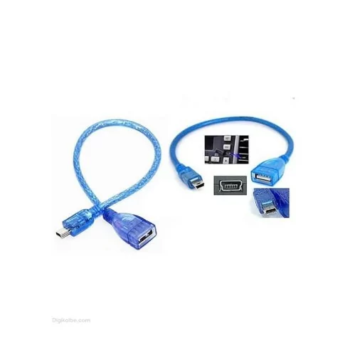 کابل تبدیل Mini USB به مادگی USB (طول 20 سانتیمتر)