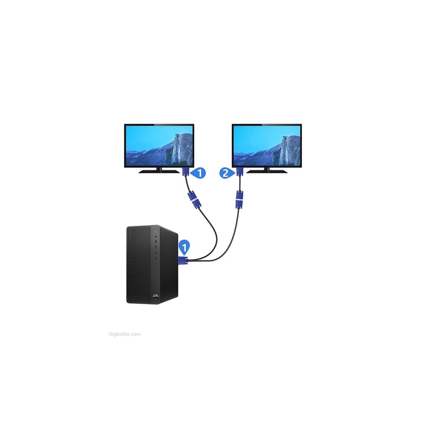 کابل تبدیل 1 به 2 پورت VGA