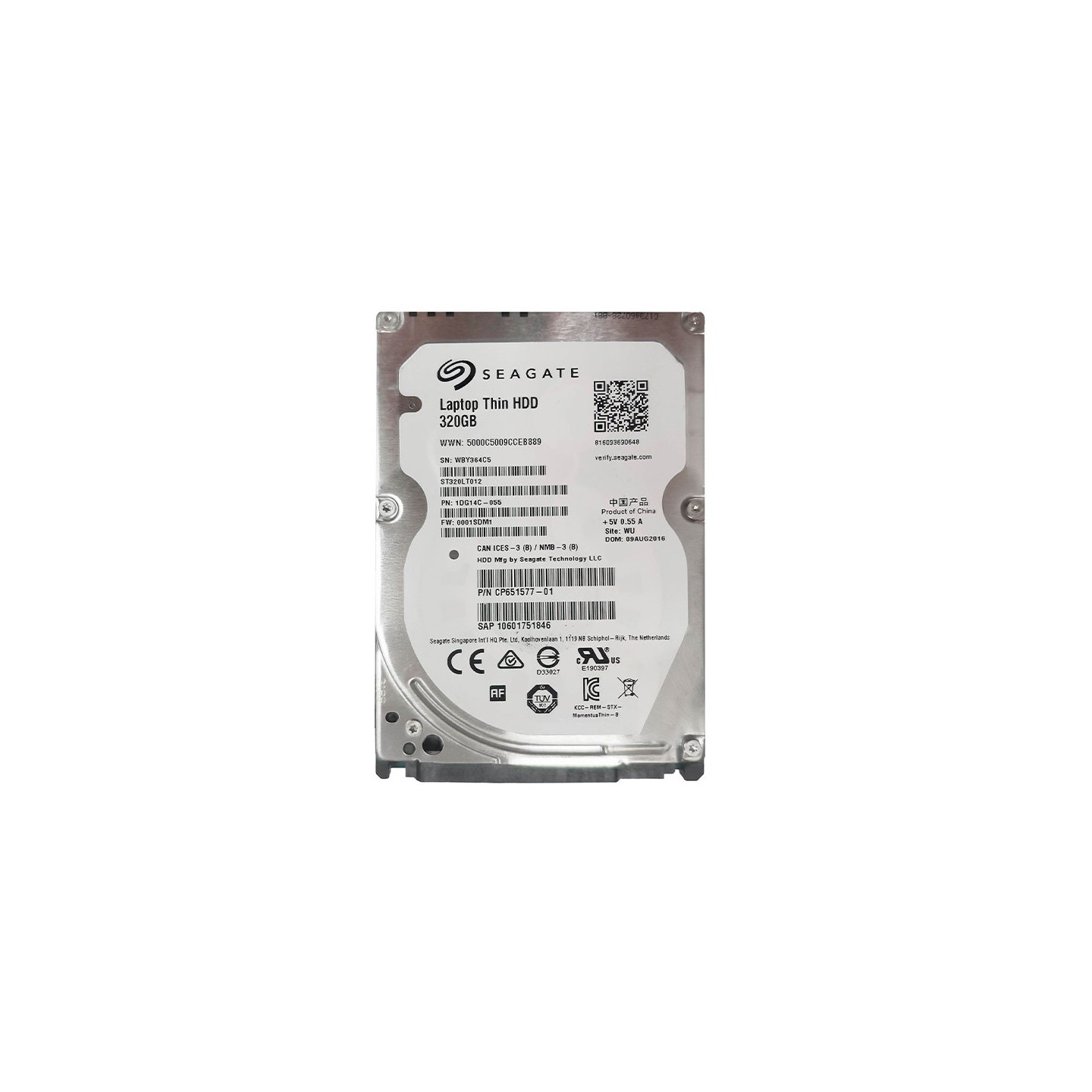 هارد لپ‌تاپ سیگیت 320 گیگابایت ( SATA | اسلیم | استوک)