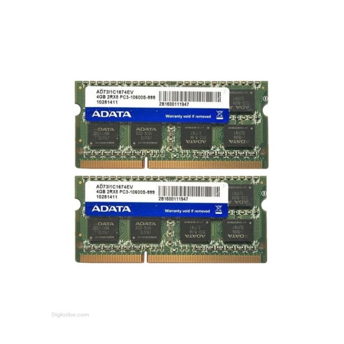 رم لپ‌تاپ PC3-10600 ای‌دیتا 1333 مگاهرتز 4 گیگابایت (استوک | اورجینال)