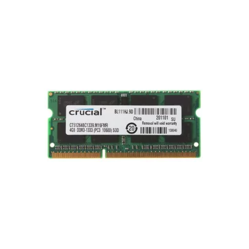 رم لپتاپ PC3-10600 کروشیال 1333 مگاهرتز 4 گیگابایت (استوک | اورجینال)