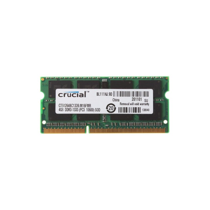 رم لپ‌تاپ PC3-10600 کروشیال 1333 مگاهرتز 4 گیگابایت (استوک | اورجینال)