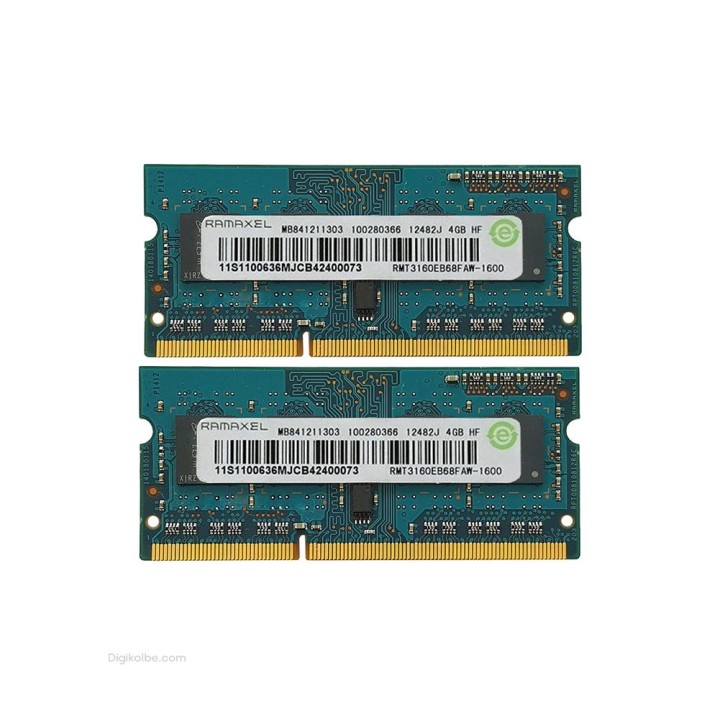 رم لپ‌تاپ PC3-10600 راماکسل 1333 مگاهرتز 4 گیگابایت (استوک | اورجینال)