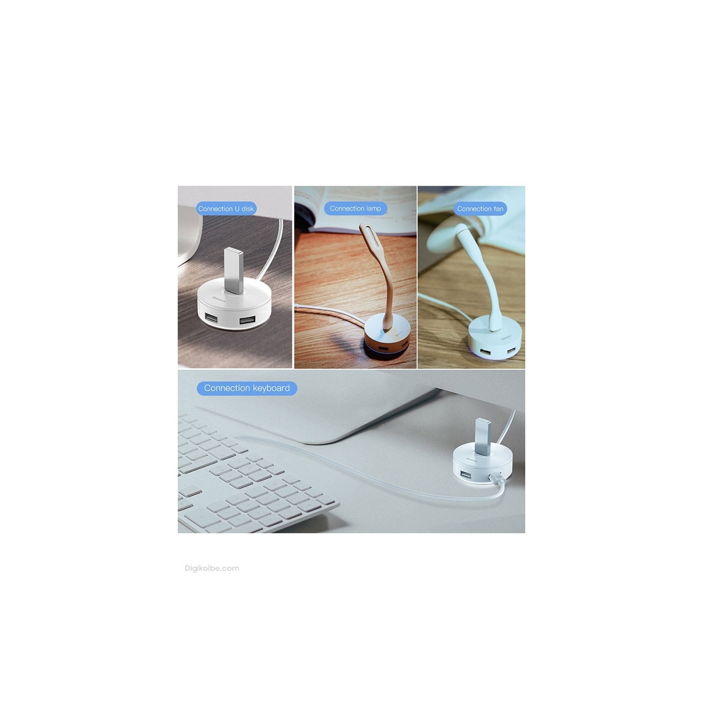 هاب USB-C باسئوس CHUB-G02 ( 4 پورت )
