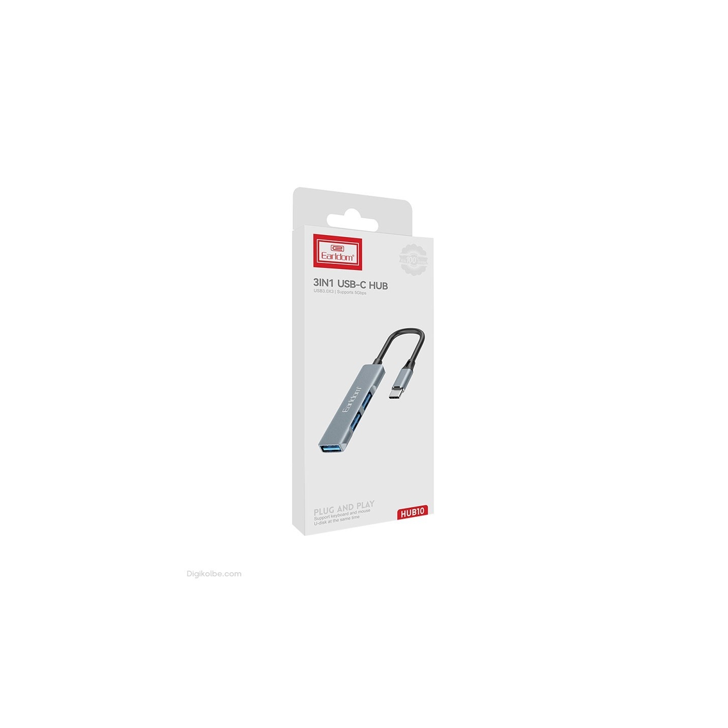 هاب USB-C ارلدام HUB10 ( 3 پورت )  – گسترش اتصالات با طراحی جمع و جور
