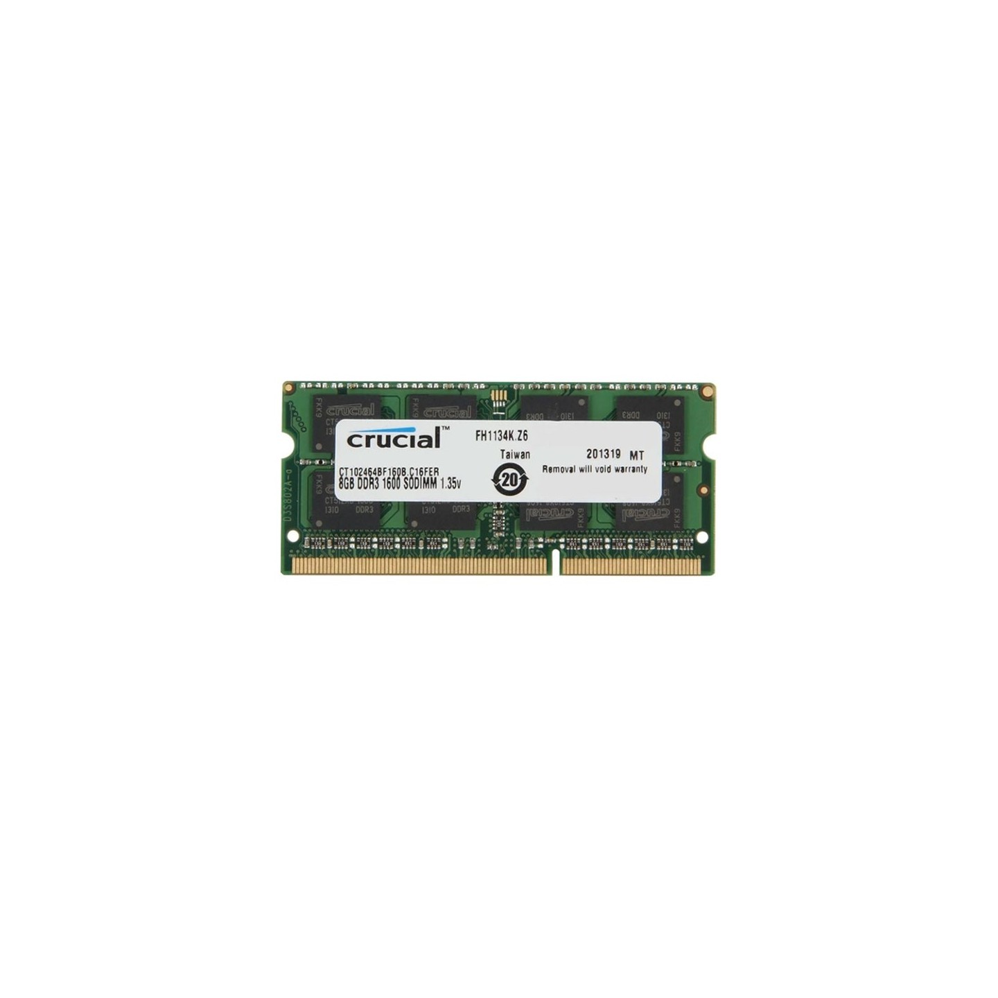 رم لپ‌تاپ PC3L-12800 کروشیال 1600 مگاهرتز 8 گیگابایت (استوک | اورجینال)