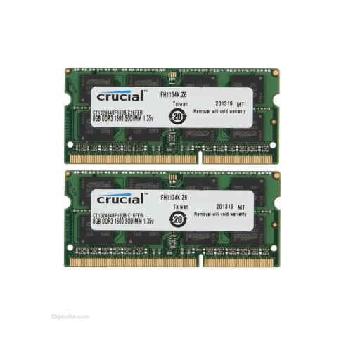 رم لپ‌تاپ PC3L-12800 کروشیال 1600 مگاهرتز 8 گیگابایت (استوک | اورجینال)