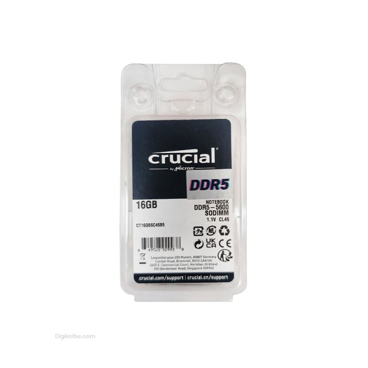 رم لپ‌تاپ PC5-5600 کروشیال 16 گیگابایت (اورجینال)
