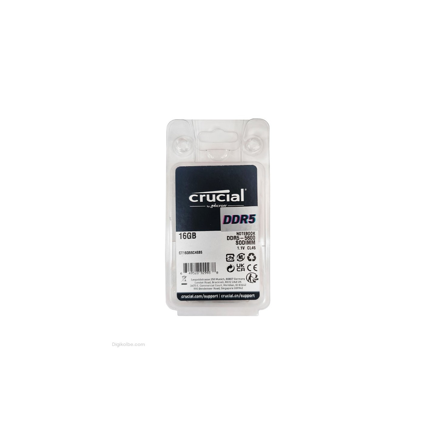رم لپ‌تاپ PC5-5600 کروشیال 16 گیگابایت (اورجینال)