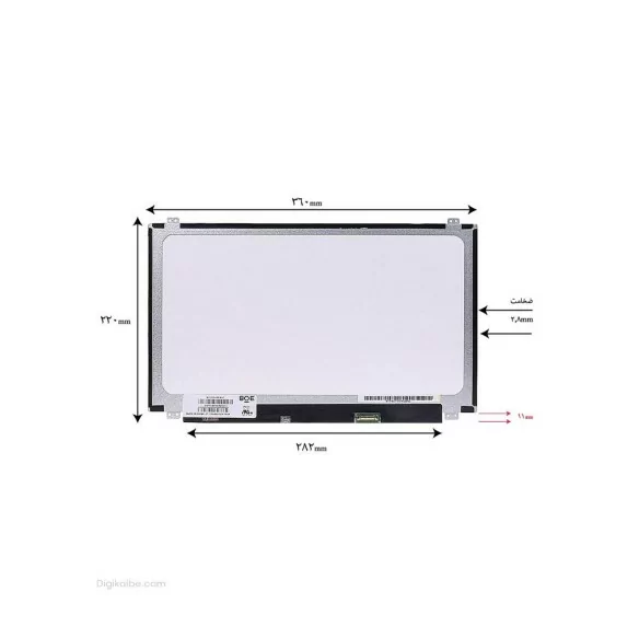 ال‌ای‌دی لپ‌تاپ ۱۵.۶ اینچ ۳۰ پین (اسلیم | براق | پارت نامبر NT156WHM‑N32)