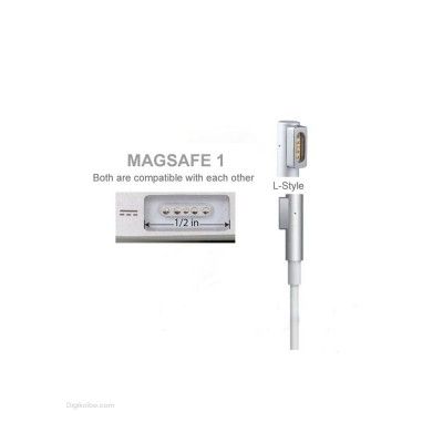 شارژر لپ تاپ مک بوک اپل Magsafe 1 توان 85 وات (درجه یک)