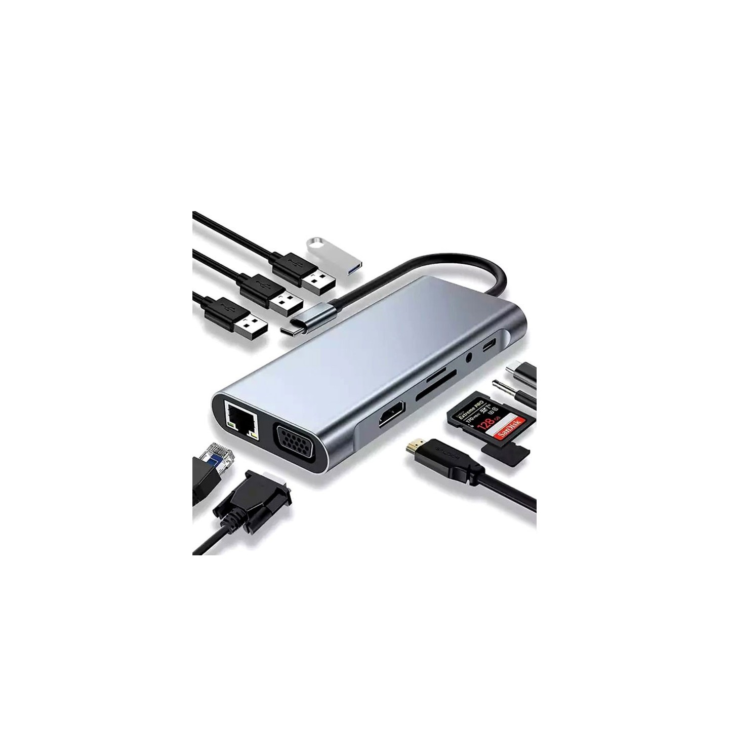 هاب USB-C پی‌نت P-1101 (11پورت)