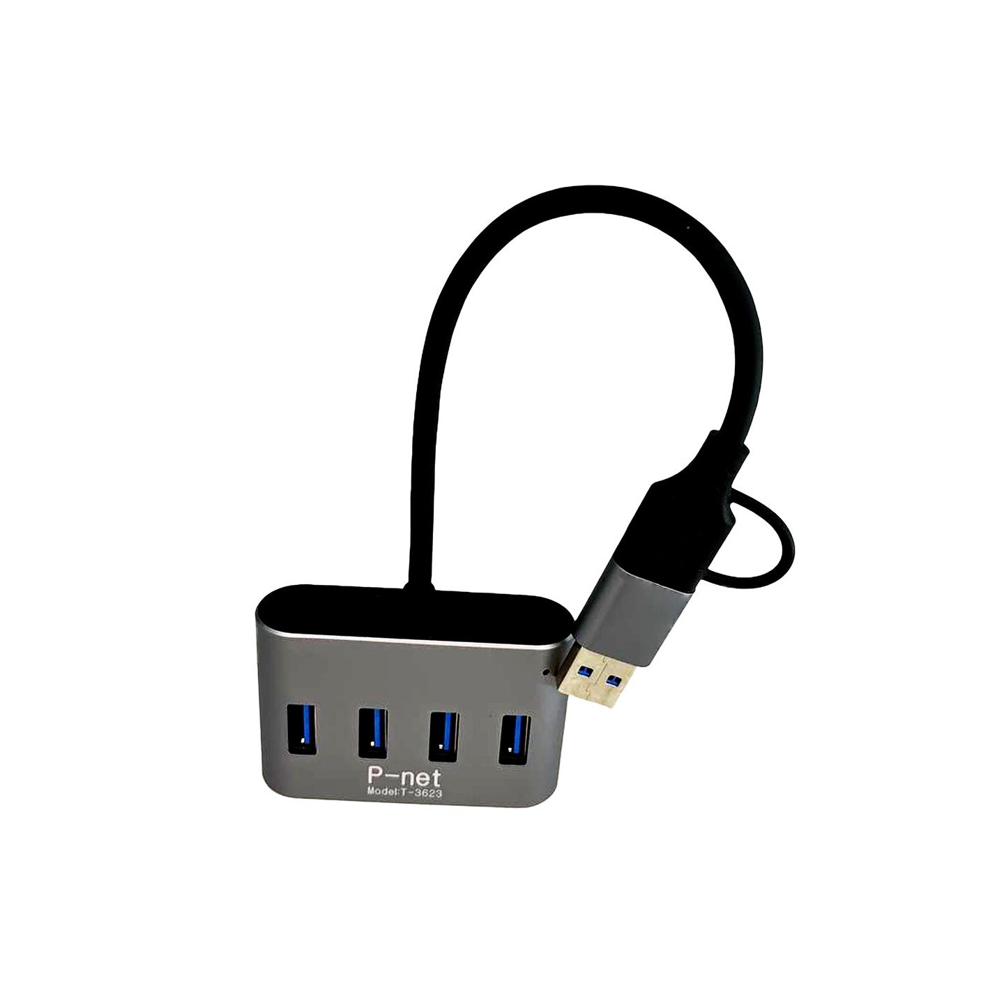 هاب USB.3 و USB-C پی‌نت P-3623 (4پورت)