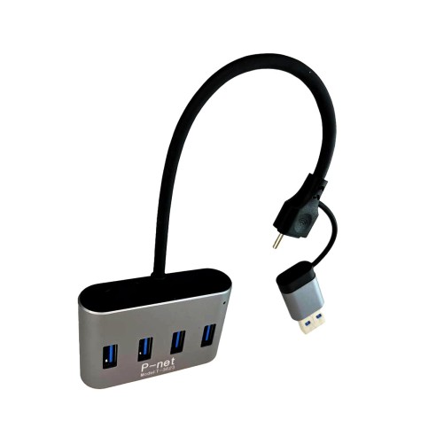 هاب USB.3 و USB-C پی‌نت P-3623 (4پورت)