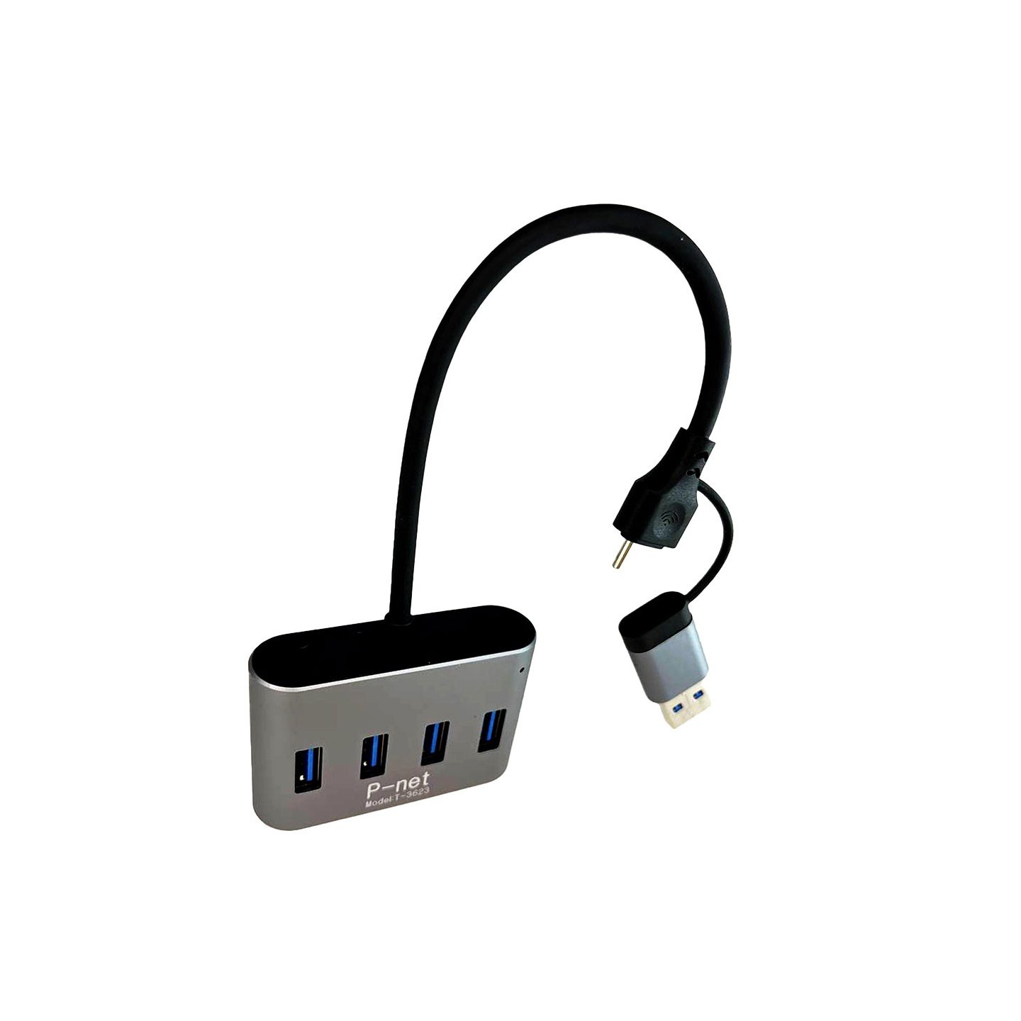 هاب USB.3 و USB-C پی‌نت P-3623 (4پورت)