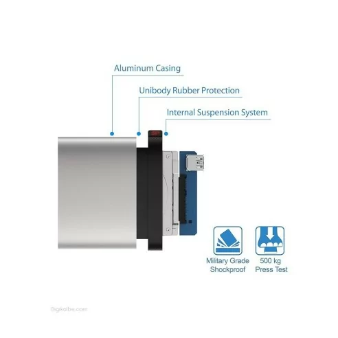 هارد اکسترنال سیلیکون پاور Armor A85 (ظرفیت 1 ترابایت)
