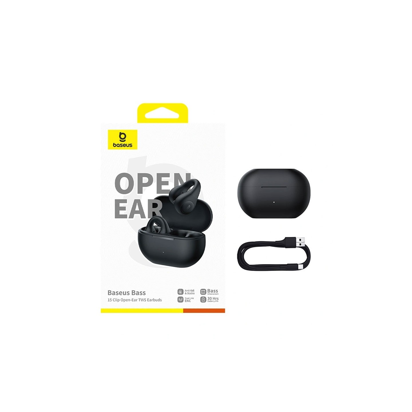 هدست بلوتوثی بیسوس BASS 15 Clip Open-Ear TWS