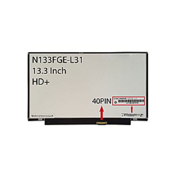 ال‌ای‌دی لپ‌تاپ 13.3 اینچ 40 پین اسلیم (+HD | مات | ریفر | بدون جای پیچ)