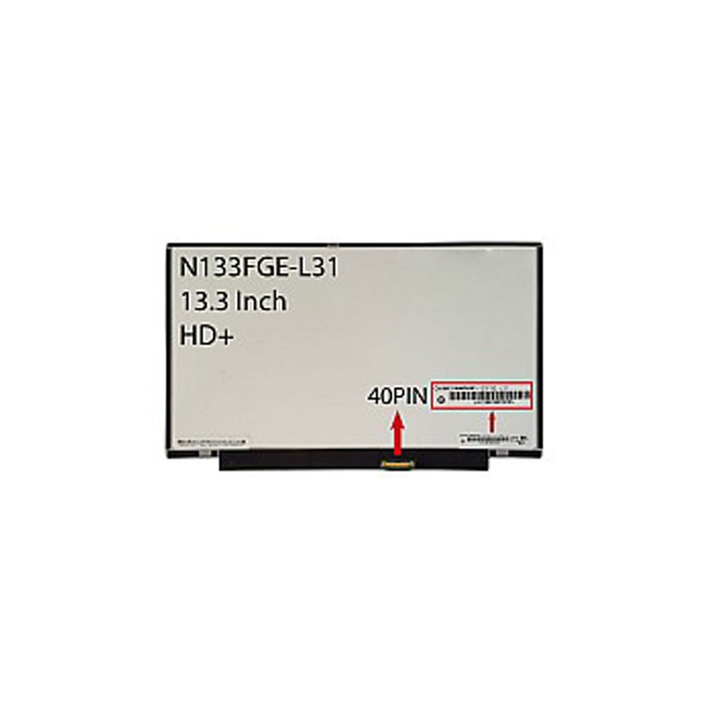 ال‌ای‌دی لپ‌تاپ 13.3 اینچ 40 پین اسلیم (+HD | مات | ریفر | بدون جای پیچ)